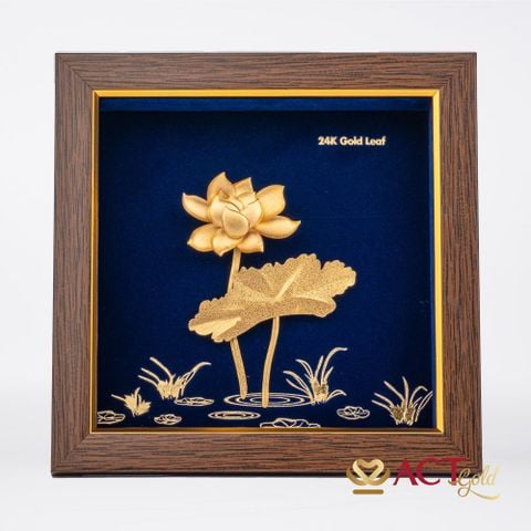 Tranh Hoa Sen dát vàng 24k ACT GOLD ISO 9001:2015