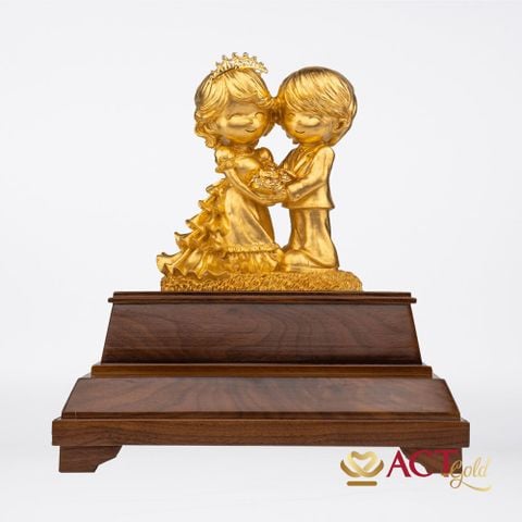 Quà tặng Cô Dâu Chú Rể dát vàng 24k ACT GOLD ISO 9001:2015