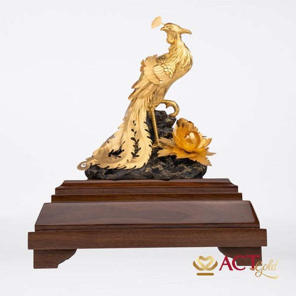 Quà tặng Phượng Hoàng dát vàng 24k ACT GOLD ISO 9001:2015(Mẫu 1)