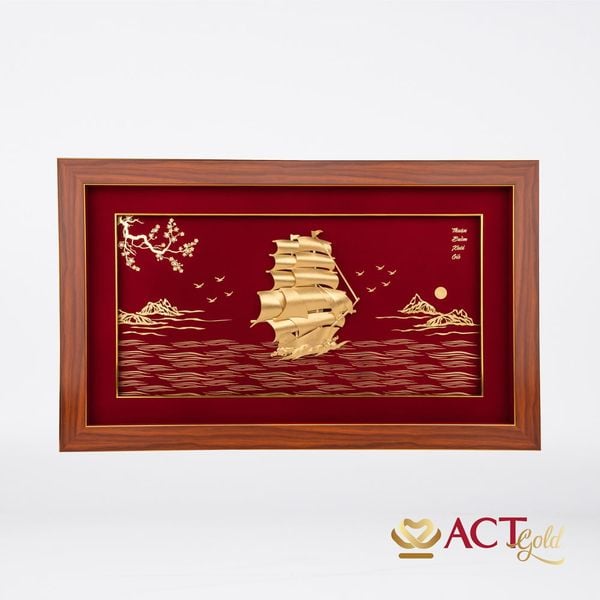 Tranh Thuyền dát vàng 24k ACT GOLD ISO 9001:2015