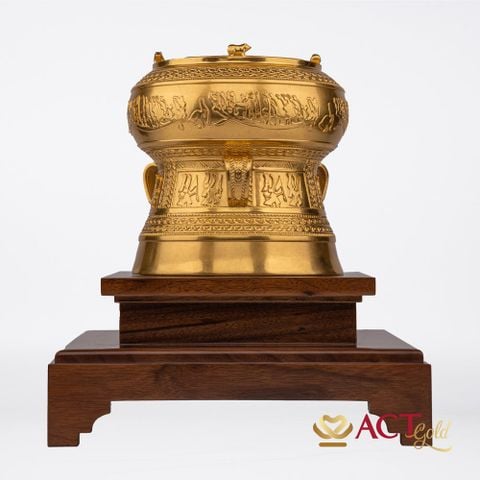 Tượng Trống Đồng dát vàng 24k ACT GOLD ISO 9001:2015