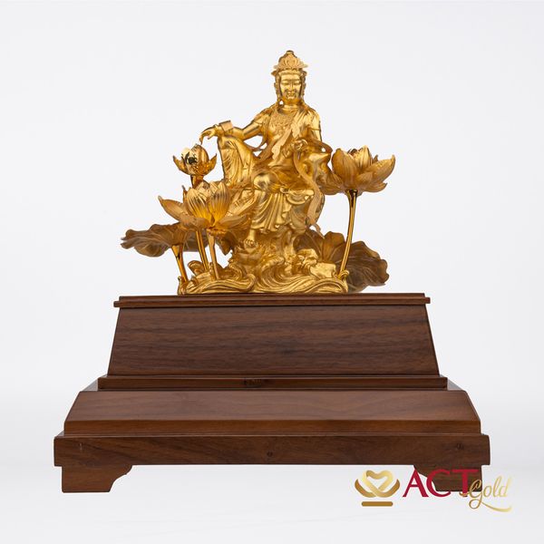 Tượng Quán Tự Tại Bồ Tát dát vàng 24k ACT GOLD ISO 9001:2015