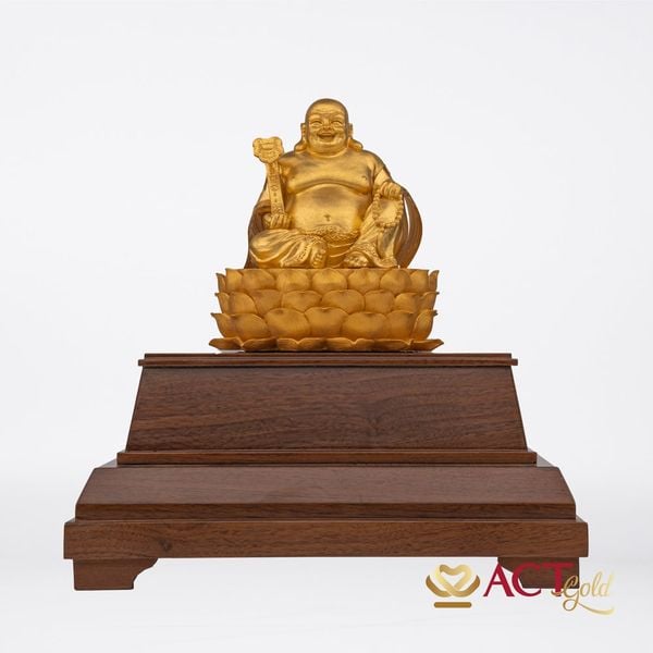 Quà tặng Phật Di Lặc dát vàng 24k ACT GOLD ISO 9001:2015