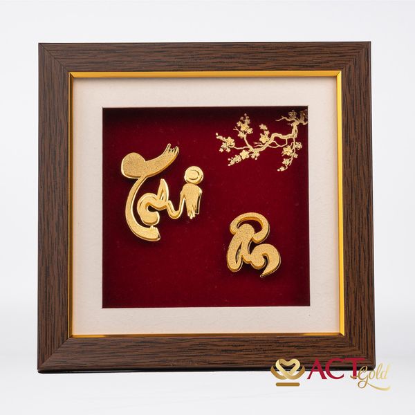 Quà tặng Tranh Chữ Tri Ân dát vàng 24k ACT GOLD ISO 9001:2015