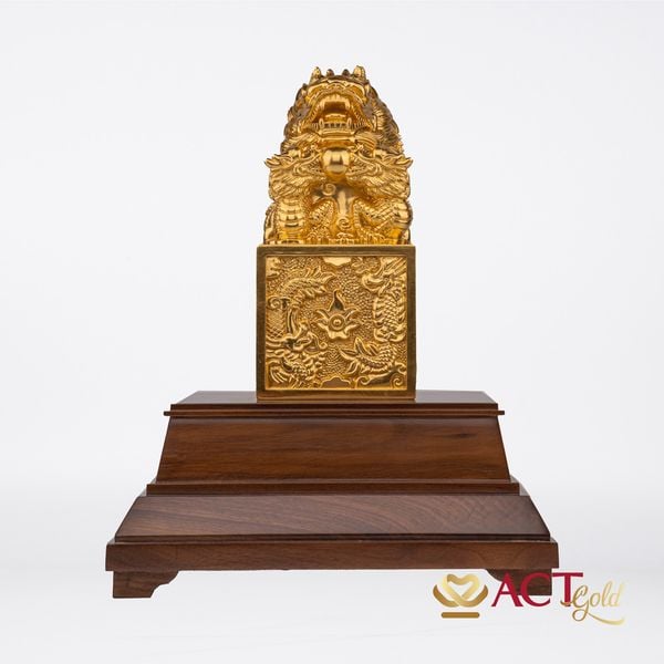 Quà tặng Ấn Rồng dát vàng 24k ACT GOLD ISO 9001:2015