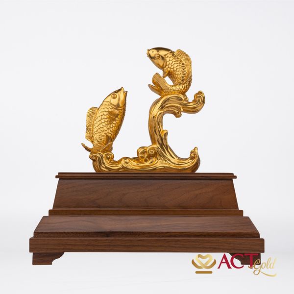 Quà tặng Song Ngư dát vàng 24k ACT GOLD ISO 9001:2015 (mẫu 2)