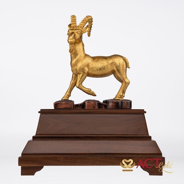 Quà tặng Dê Phú Quý dát vàng 24k ACT GOLD ISO 9001:2015