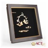 Quà tặng tranh Đôi Cá Chép dát vàng 24k ACT GOLD ISO 9001:2015