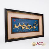 Tranh Bát Mã dát vàng 24k ACT GOLD ISO 9001:2015 (Mẫu 3)