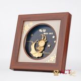 Quà tặng Tranh Cung Ma Kết dát vàng 24k ACT GOLD ISO 9001:2015