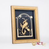 Quà tặng Tranh Cung Bọ Cạp dát vàng 24k ACT GOLD ISO 9001:2015