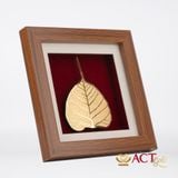 Tranh lá bồ đề dát vàng 24k ACT GOLD ISO 9001:2015