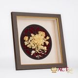 Tranh Hoa Mẫu Đơn dát vàng 24k ACT GOLD ISO 9001:2015 (Mẫu 2)
