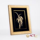 Quà tặng tranh Cây Lúa dát vàng 24k ACT GOLD ISO 9001:2015