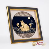 Tranh Cá Chép Hồ Lô dát vàng 24k ACT GOLD ISO 9001:2015 (Mẫu 2)