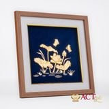 Quà tặng Tranh Hoa Sen dát vàng 24k ACT GOLD ISO 9001:2015