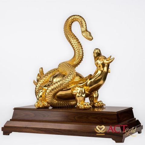 Quà tặng Huyền Vũ dát vàng 24k ACT GOLD ISO 9001:2015