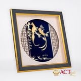 Quà tặng tranh Đôi Chim Thiên Đường dát vàng 24k ACT GOLD ISO 9001:2015