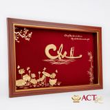 Quà tặng Tranh Chữ Cha dát vàng 24k ACT GOLD ISO 9001:2015