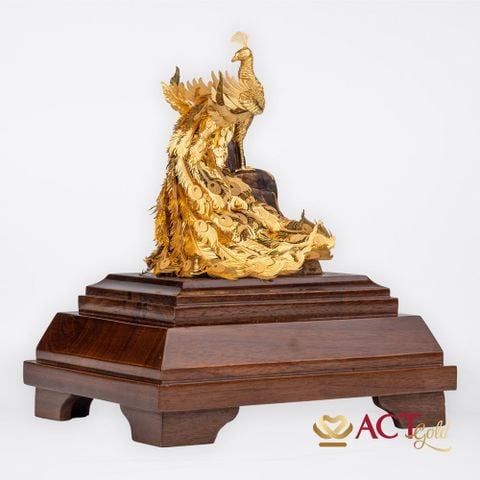 Quà tặng Chim Phượng Hoàng dát vàng 24k ACT GOLD ISO 9001:2015(Mẫu 2)