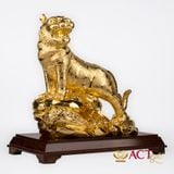 Quà tặng Hổ Phú Quý dát vàng 24k ACT GOLD ISO 9001:2015 (Mẫu 2)