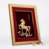 Tranh Ngựa dát vàng 24k ACT GOLD ISO 9001:2015 (Mẫu 2)