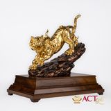 Quà tặng Biểu Trưng Bạch Hổ dát vàng 24k ACT GOLD ISO 9001:2015