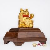 Quà tặng Mèo Thần Tài Vàng Lá 24k ACT GOLD ISO 9001:2015 (Mẫu 2)