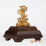 Quà tặng Hổ Phú Quý dát vàng 24k ACT GOLD ISO 9001:2015 (Mẫu 5)