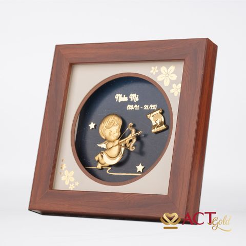 Quà tặng Tranh Cung Nhân Mã dát vàng 24k ACT GOLD ISO 9001:2015