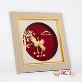 Quà tặng Tranh Tùng Hạc dát vàng 24k ACT GOLD ISO 9001:2015