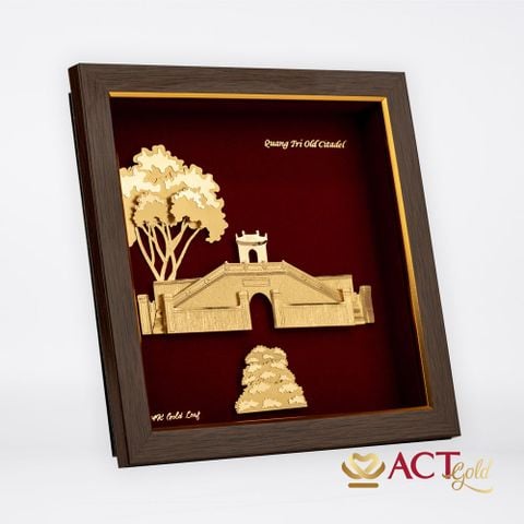 Quà tặng Tranh Thành Cổ Quảng Trị dát vàng 24k ACT GOLD ISO 9001:2015