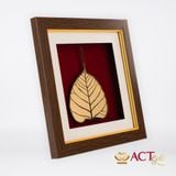 Tranh lá bồ đề dát vàng 24k ACT GOLD ISO 9001:2015