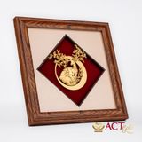 Quà tặng Tranh tình mẫu tử dát vàng 24k ACT GOLD ISO 9001:2015