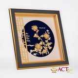 Quà tặng Tranh Hoa Cúc dát vàng 24k ACT GOLD ISO 9001:2015