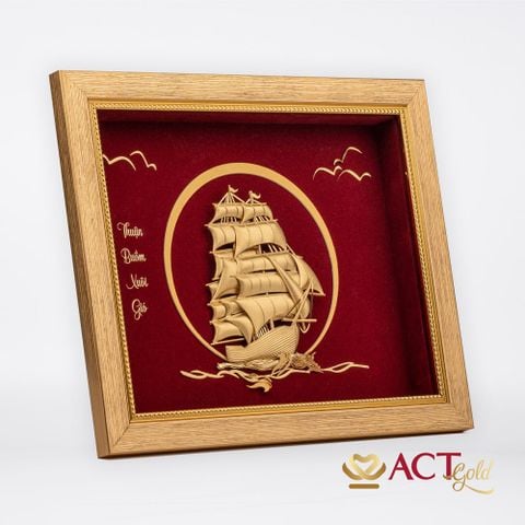 Tranh Thuyền dát vàng 24k ACT GOLD ISO 9001:2015