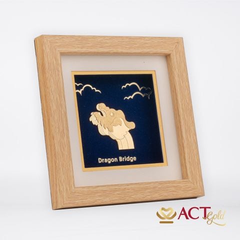 Tranh Cầu Rồng dát vàng 24k ACT GOLD ISO 9001:2015