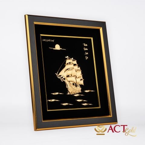 Tranh Thuyền dát vàng 24k ACT GOLD ISO 9001:2015