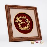 Quà tặng Tranh tình mẫu tử dát vàng 24k ACT GOLD ISO 9001:2015