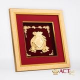 Quà tặng Tranh túi tài lộc dát vàng 24k ACT GOLD ISO 9001:2015