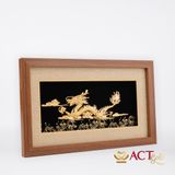 Quà tặng Tranh Rồng Phú Quý dát vàng 24k ACT GOLD ISO 9001:2015