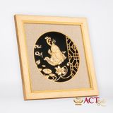 Quà tặng Tranh Cá Chép Phú Quý dát vàng 24k ACT GOLD ISO 9001:2015