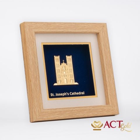 Tranh Nhà Thờ Lớn Hà Nội dát vàng 24k ACT GOLD ISO 9001:2015