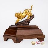 Quà tặng Biểu Trưng Bạch Hổ dát vàng 24k ACT GOLD ISO 9001:2015