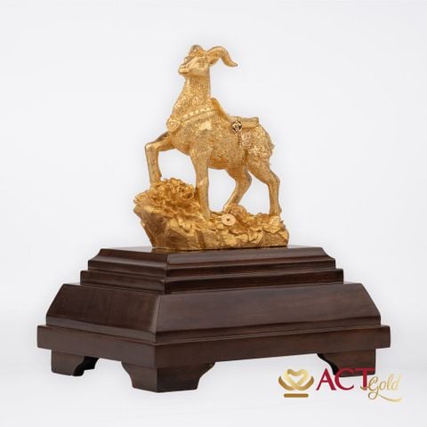 Quà tặng Dê Cát Tường dát vàng 24k ACT GOLD ISO 9001:2015(Mẫu 2)