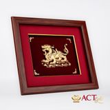 Quà tặng Tranh Tỳ Hưu dát vàng 24k ACT GOLD ISO 9001:2015