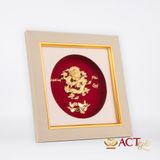 Quà tặng Tranh Rồng Nhả Ngọc dát vàng 24k ACT GOLD ISO 9001:2015