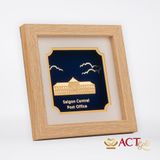 Tranh Bưu Điện Sài Gòn dát vàng 24k ACT GOLD ISO 9001:2015