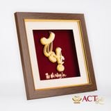 Quà tặng Tranh Chữ Thọ dát vàng 24k ACT GOLD ISO 9001:2015(Mẫu 1)