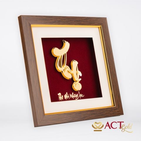 Quà tặng Tranh Chữ Thọ dát vàng 24k ACT GOLD ISO 9001:2015(Mẫu 1)
